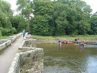 Watching some adventure training on the Trent at Essex Bridge, Great Heywood